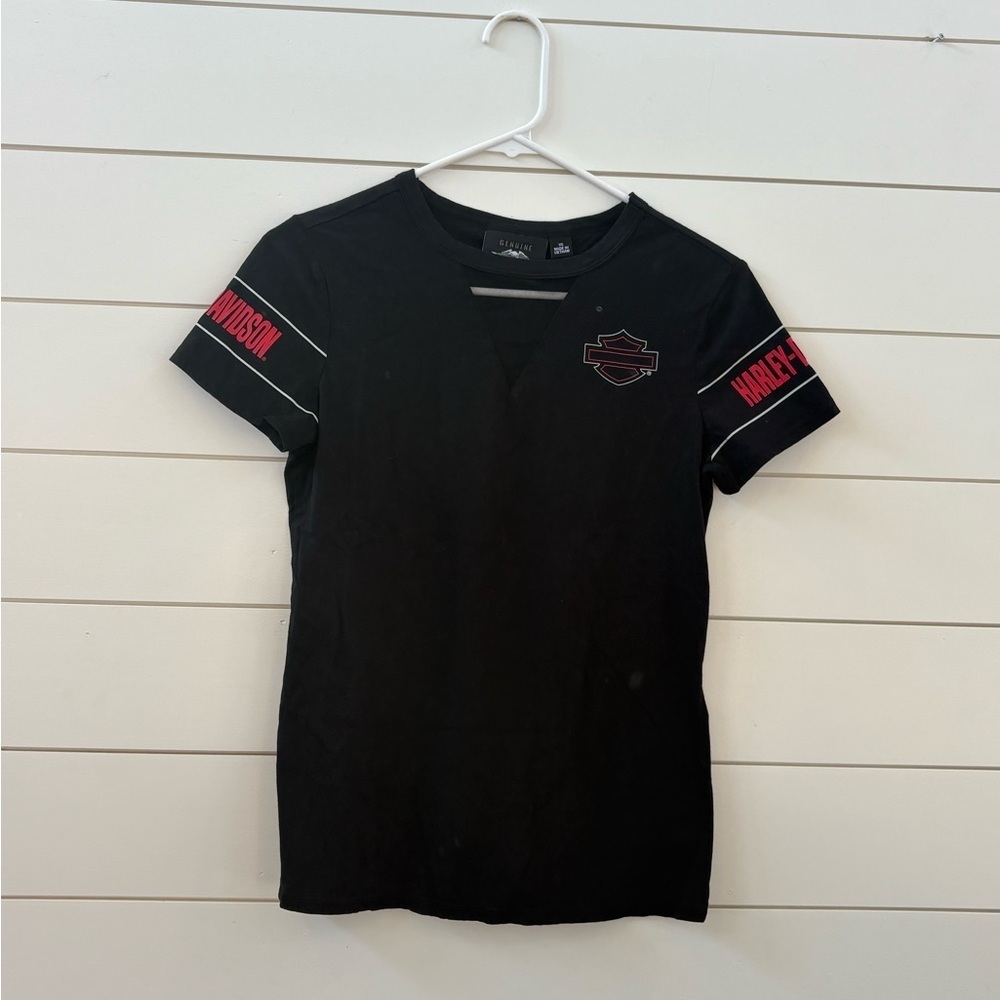 Harley-Davidson Black Tee with Red Details
